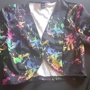 Paint splatter cropped jacket